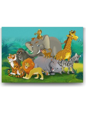 Bliss Store Hayvanlar Alemi Tablosu - 75X50CM