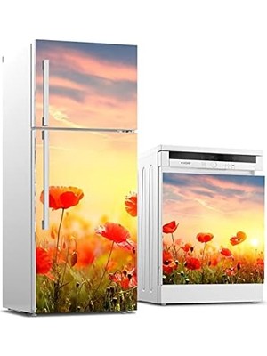 Bliss Store Buzdolabı ve Bulaşık Makinası Beyaz Eşya Kaplama Gün Batımı Tarla