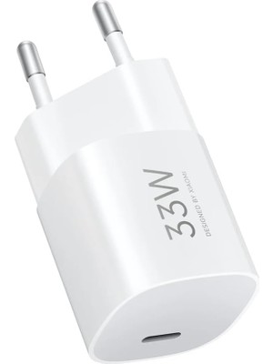 Bliss Store 33W Power Adapter (Usb-C) Eu Küçük ve Kompakt Hızlı Şarj Adaptörü Beyaz, 33W Power Adapter (Usb-C)
