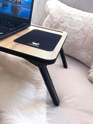 Bliss Store Axolotl Foldaway Telefon ve Tablet Bölmeli Katlanır Ayaklı Laptop Sehpası Notebook Bilgisayar Çalışma Masası