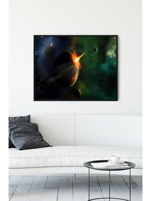 Bliss Store (PSTER13783) Uzay Sanatsal Çerçeveli Tablo 3 (21X30CM)