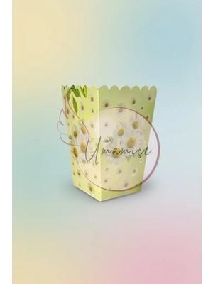 Umamiçe 8'li Papatya Baskılı Mısır Kutusu