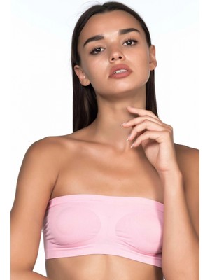 Marsilyan™ Pembe Mı  4002 Soft Straplez Büstiyer