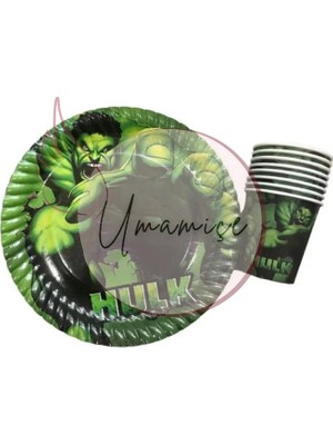 Umamiçe Hulk 8'li Tabak Bardak Seti