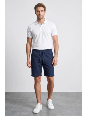 FullaModa Beli Bağlamalı Cepli Regular Fit Şort