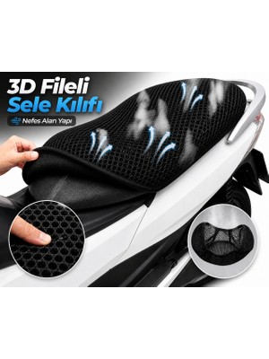 Vi Caro Honda Adv 350  4 Motosiklet Sele Kılıfı 3D Fileli Sele Kılıfı Nefes Alan  Sele Koruma