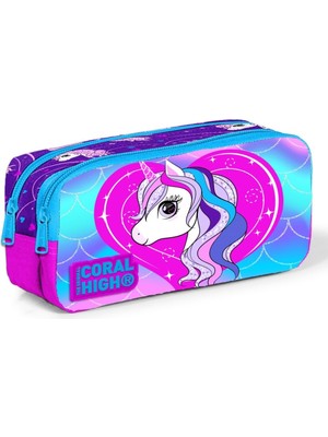 Hepta Collection Unicorn Baskılı Bölmeli Kalem Çantası - Kız