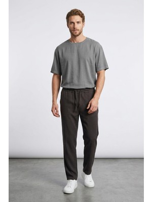 FullaModa Beli Lastikli Cepli Tencel Pantolon