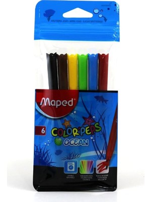 Maped 845723 Peps 6 Renk Keçeli Kalem