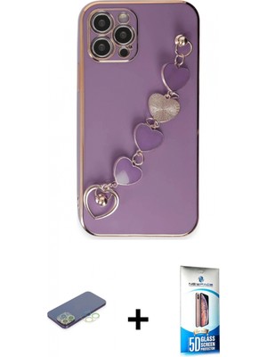Pileli Store Pilelistore™ iPhone 12 Pro Max Kılıf Nova Işık Prime - Siyah 5d Eko Cam Ekran Koruyucu + Renkli Kamera Lens Koruma Cam - Yl