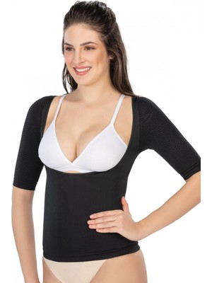 Marsilyan™ Siyah Mı  5014 Göğsü Açık Yarım Kollu Korse