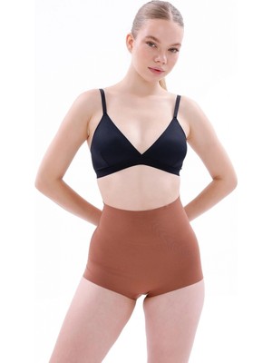 Marsilyan™ Kahve Mı  2708 Lazer Yüksek Bel Kesim Slip Hayalet Korse