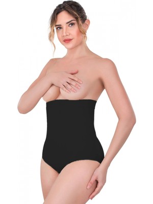 Marsilyan™ Siyah Mı  2080 Yüksek Bel Çıtçıtlı Slip Korse