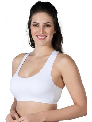 Marsilyan™ Beyaz Mı  1424 Modal Cotton Sporcu Büstiyer