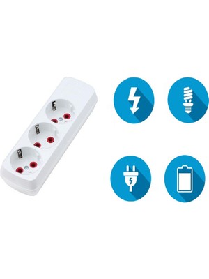Ozcmax Topraklı 3lü Priz 10 Mettre