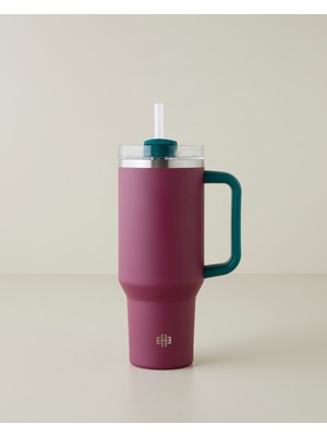 English Home Good Mood New Etna 900 ml Bordo Çelik Termos Sızdırmaz Kapak ile Uzun Süre Sıcak/Soğuk