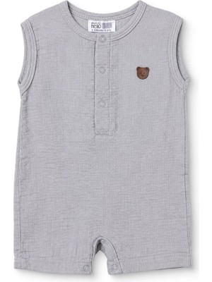 Hellobaby Erkek Bebek Kısa Tulum Çıtçıtlı Bisiklet Yaka Atlet Reçme