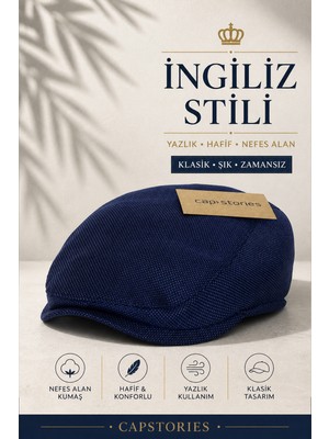 Capstories Kasket Şapka Yeni Sezon Pamuk Keten Mevsimlik Standart Beden Şapka (1. Sınıf Kumaş Kalitesi)