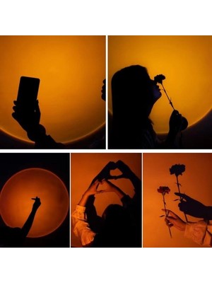 Hediye Bahçesi Taşınabilir USB Sunset Gün Batımı Ambiyans Işığı Lamba