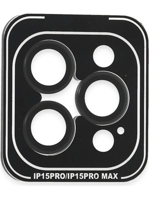 Durukar®  iPhone 15 Pro Max Pvd Metal Kamera Lens - Siyah