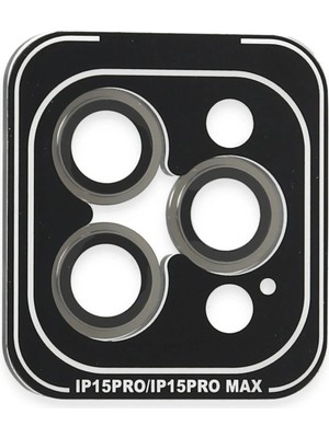Durukar®  iPhone 15 Pro Max Pvd Metal Kamera Lens - Gri