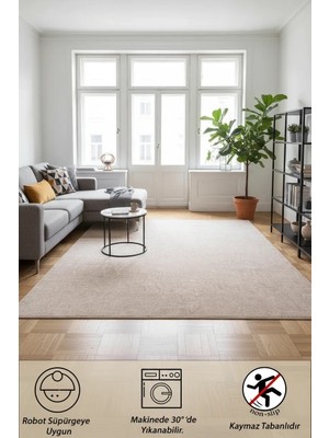 Lugmo Salon Halısı Vizon Kaymaz Taban Yumuşak Dokuma