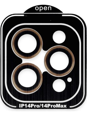 Durukar®  iPhone 14 Pro Max Pvd Metal Kamera Lens - Turuncu
