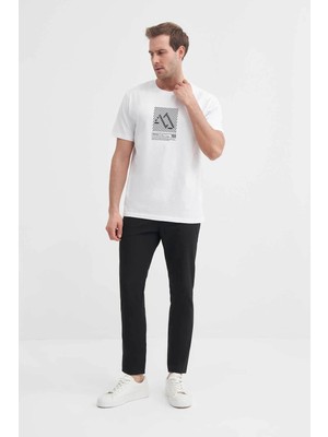 Cazador Regular Fit Beyaz Erkek T-Shirt 41720