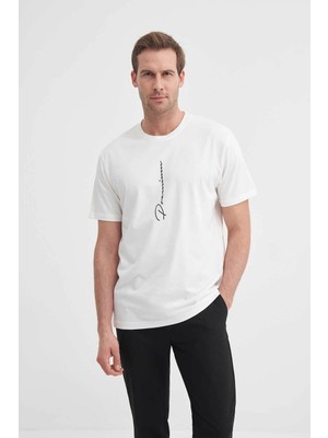 Cazador Regular Fit Ekru Erkek T-Shirt 40910