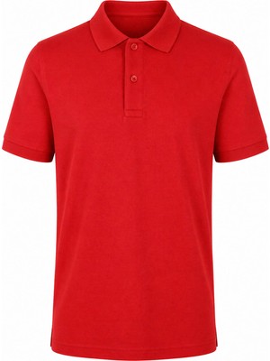 Trender 2127 Düz Pike Kırmızı Erkek Polo Yaka T-Shirt 26YL71L58019