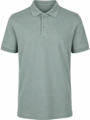 Trender 2127 Düz Pike Yeşil Erkek Polo Yaka T-Shirt 26YL71L58019