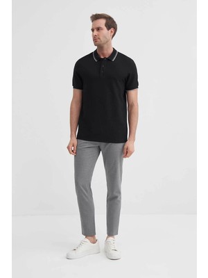 Cazador Slim Fit Siyah Erkek T-Shirt 42470