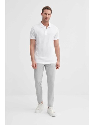 Cazador Polo Yaka Beyaz Erkek T-Shirt 46130