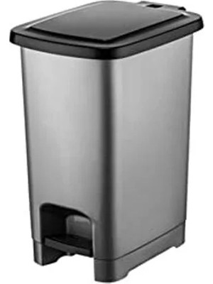 Esranın Dünyası 25 Litre Kapasiteye Sahip Pedallı Plastik Çöp Kovası - Siyah