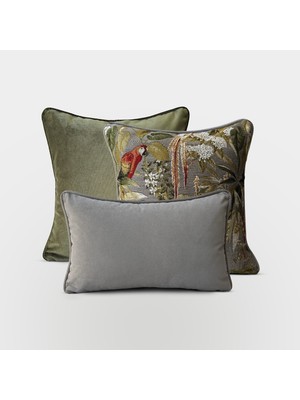 Lidoma Home "olive & Jungle" Dokulu Kırlent Kılıfı Seti