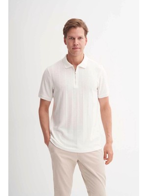 Cazador Regular Fit Ekru Erkek T-Shirt 42380