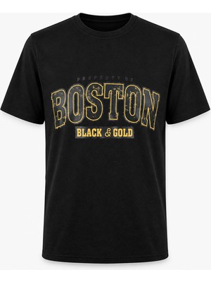 Trender Boston Black&gold Süpreme Siyah Erkek T-Shirt 226-20