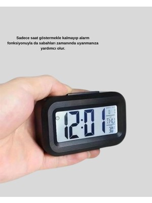 Onba Fotoselli Dijital Masa Saati Aydınlatmalı Alarm ve Tarih Göstergeli - OB3918-2532