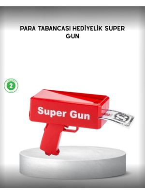 Onba Para Dolar Saçma Para Atma Tabancası Otomatik Kırmızı Oyuncak - OB4644-8770