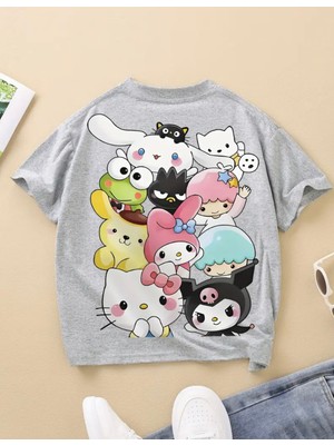 Nigrum Pardus Yeni Sezon Melody'nin Arkadaşları Sırt Baskılı %100 Pamuk Kız Çocuk T-Shirt