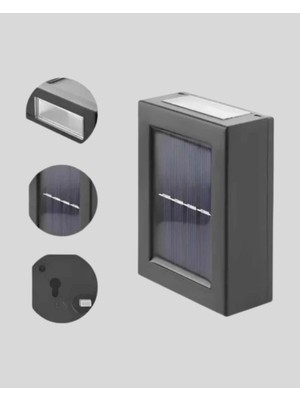 Onba Solar Güçlü 6 LED Dış Mekan Lambası – Otomatik Aç/kapa Işık Sensörlü Ay - OB7164-4765