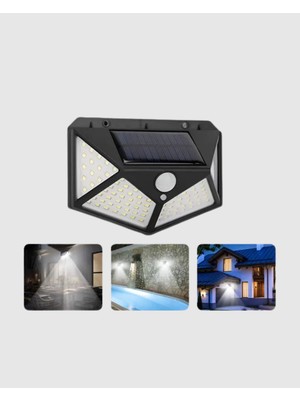 Onba Güneş Enerjili 100 LED Dış Mekan Lamba – Hareket Sensörlü 2200MAH Bataryalı - OB1508-3645