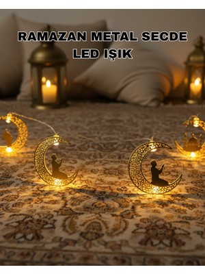Onba Ramazan Ay Işığı Secde Eden Adam Silüetli LED Peri Işığı - OB1761-1706