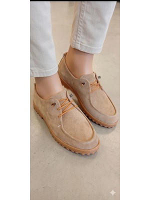 Bitangosu Modern Tasarım Bağcık Detaylı Süet Loafer