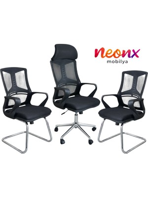 Neonx|arya Ofis Koltuk Takımı Modern Görünüm Sağlam Ergonomik Yapı