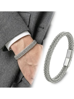 Fm 💎 Premium Sarmal Çelik Zincir Örgülü Erkek Bileklik 31835B2D3