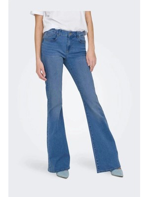 Only Onlreese Reg Retro Flared Dnm Box Kadın Kot Pantolon Mavi (15309845)