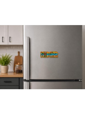 Magnet Kemer Ahşap Buzdolabı Süsü Hediyelik 13X4 cm