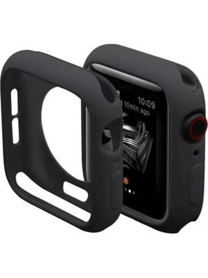 Esranın Dünyası Newface Apple Watch 44MM Silikon Alt Kasa - Siyah