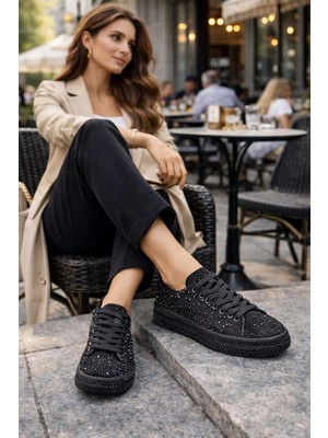 Eforia 9118 Siyah Tam Ortopedik Casual Günlük Kadın Ayakkabı